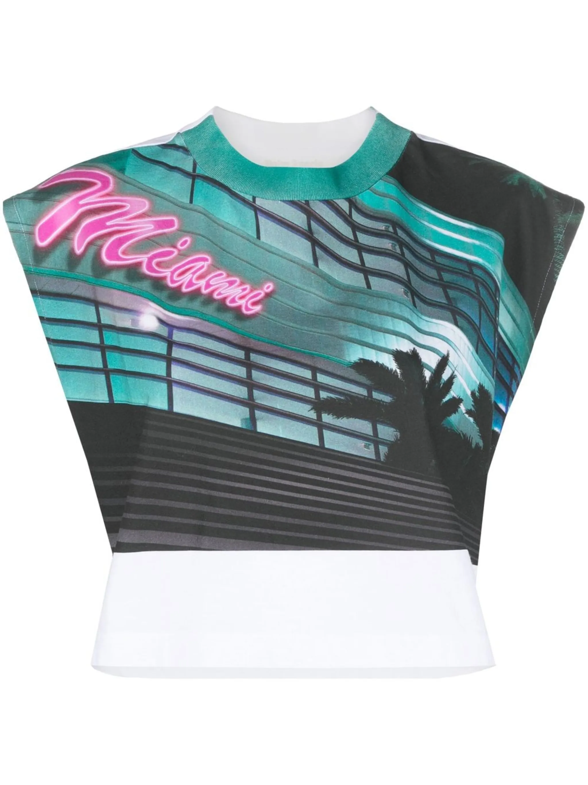 

Топ с графичным принтом Palm Angels, зеленый