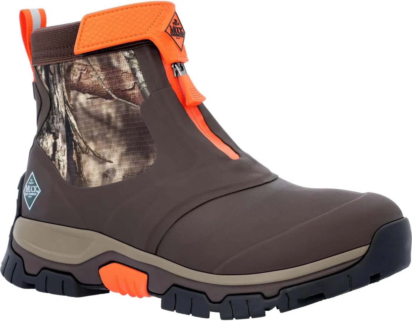Резиновые ботинки Muck Boots Boys' Apex Mid Zip Wellington Boots, Brown Moct Camo — фото 4