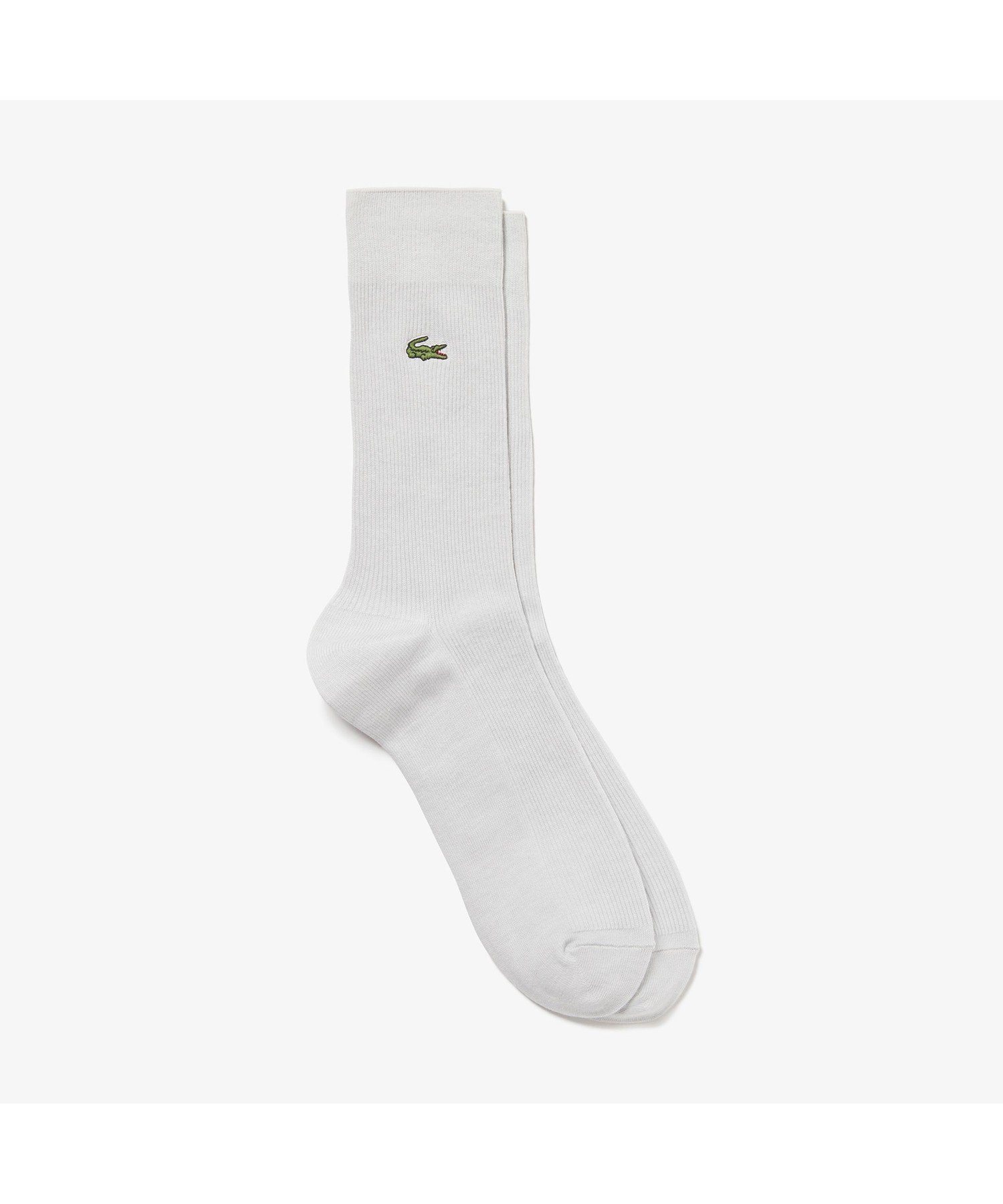 Носки с эмблемой часов, трикотажная резинка 1*1 LACOSTE, Heather Gray