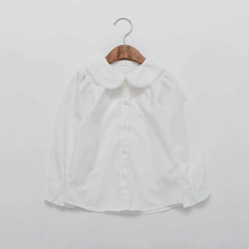 Блузка с круглым воротником и кружевом пико Branshes, off white — фото 2