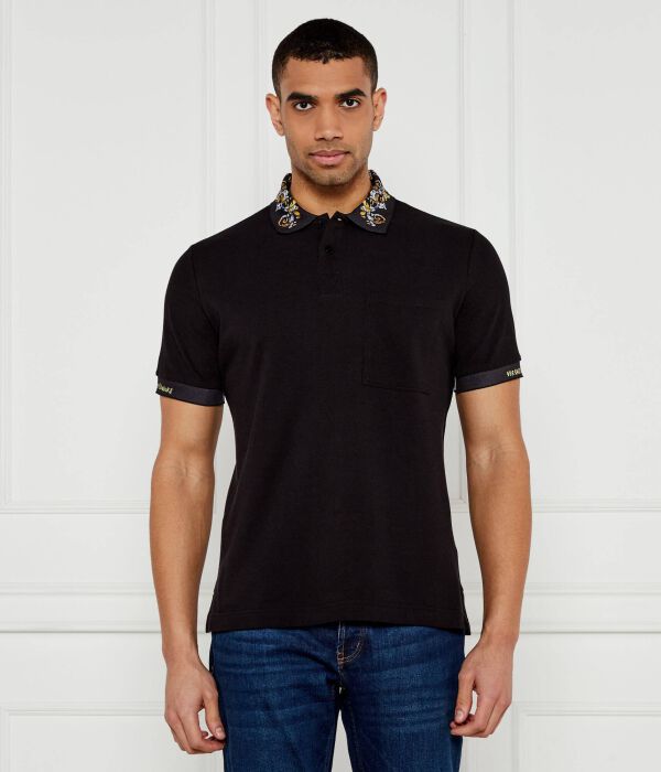 

Рубашка поло Regular fit Versace Jeans Couture, черный