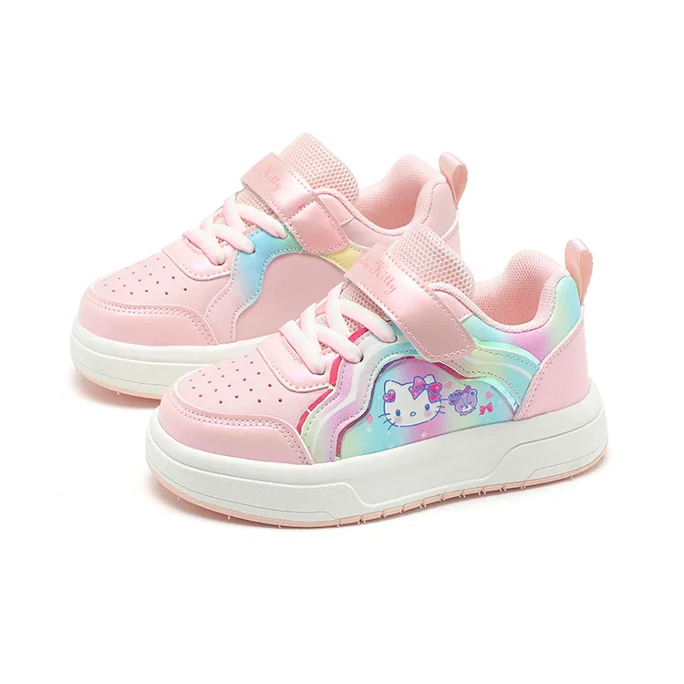 Кроссовки Hello Kitty износостойкие, с эффектом пружинистости, дышащие, легкие, амортизирующие, на платформе Sanrio, Pink — фото 4