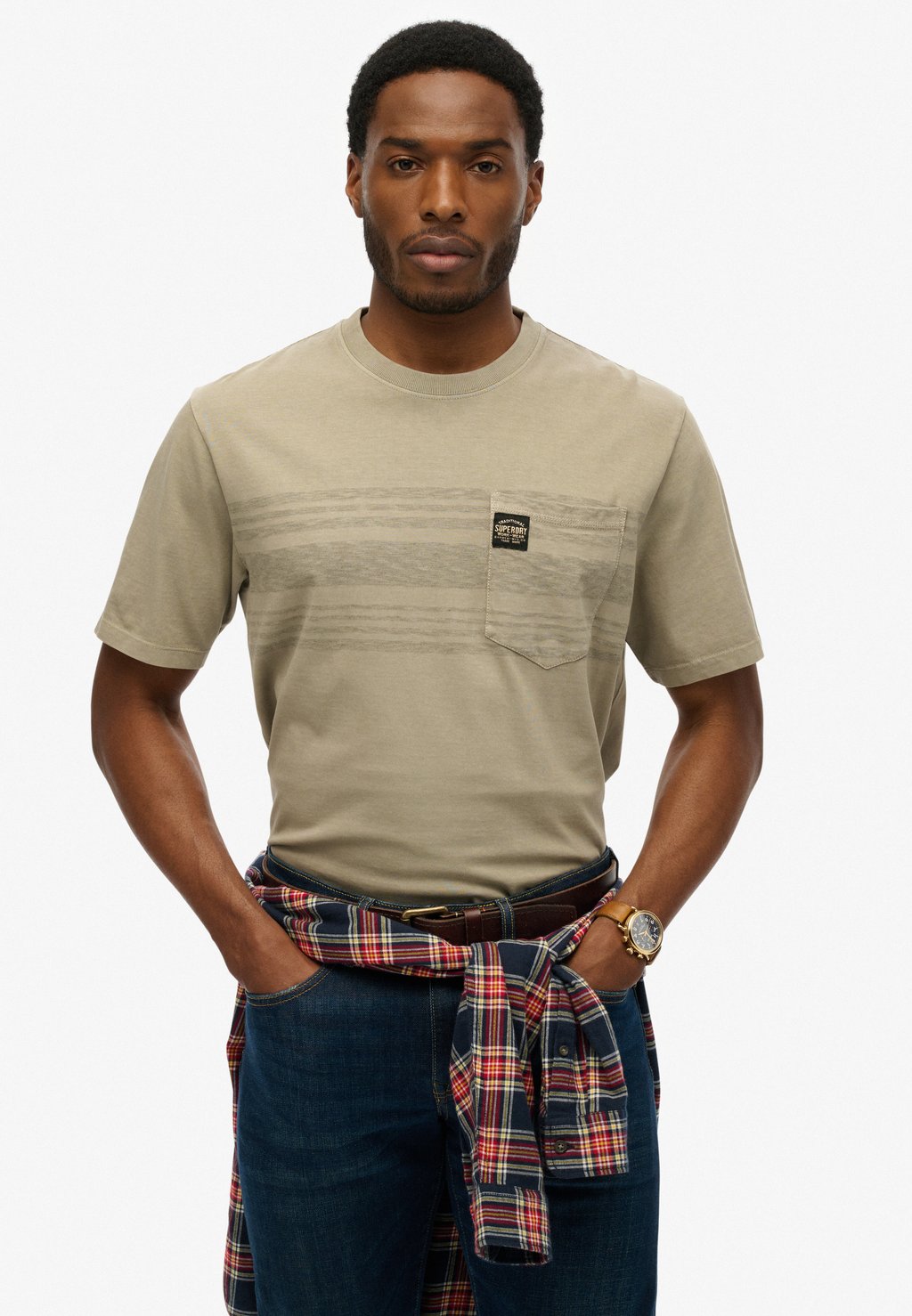 

Футболка с принтом Superdry, хаки