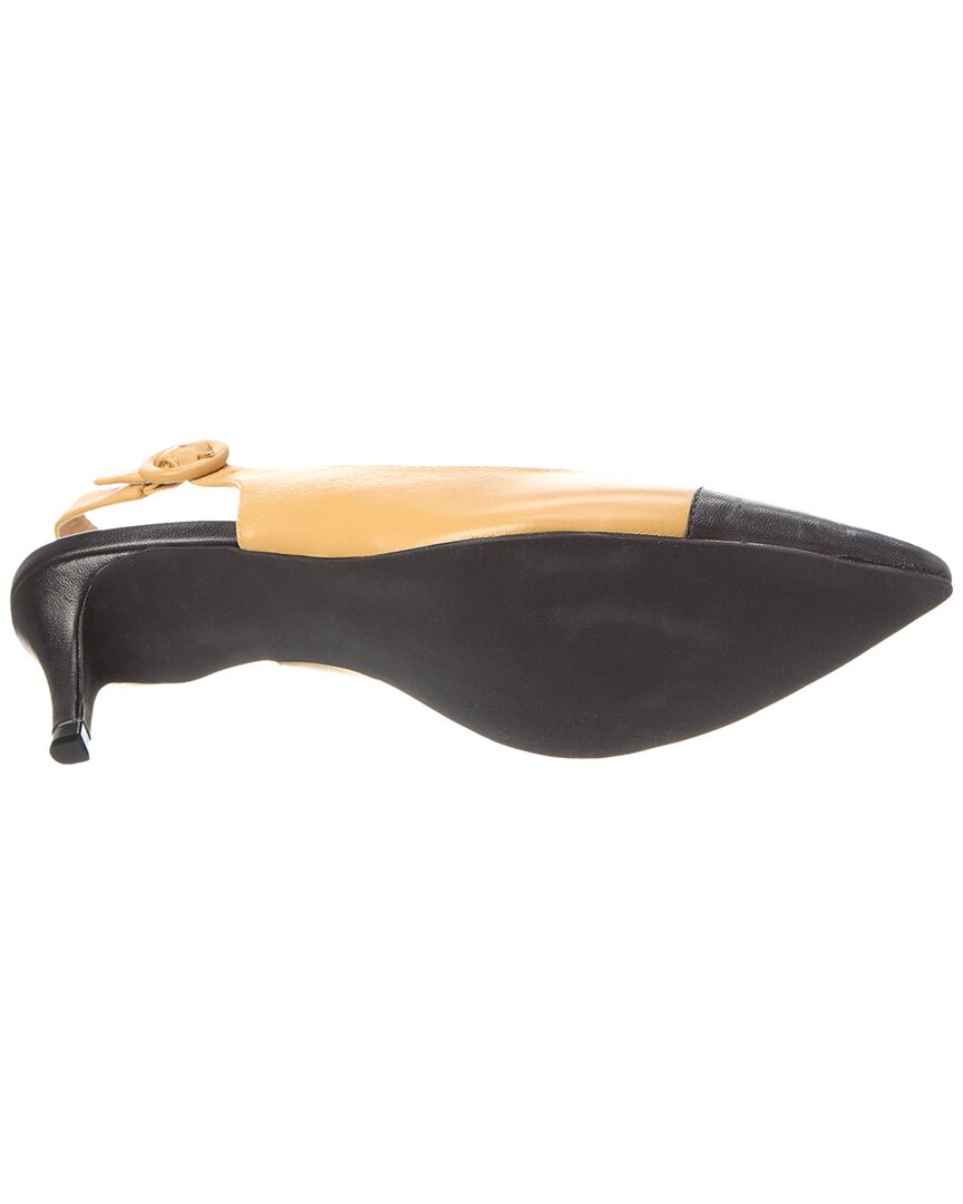 Туфли-лодочки Skylar из кожи на французской подошве French Sole, бежевый — фото 4