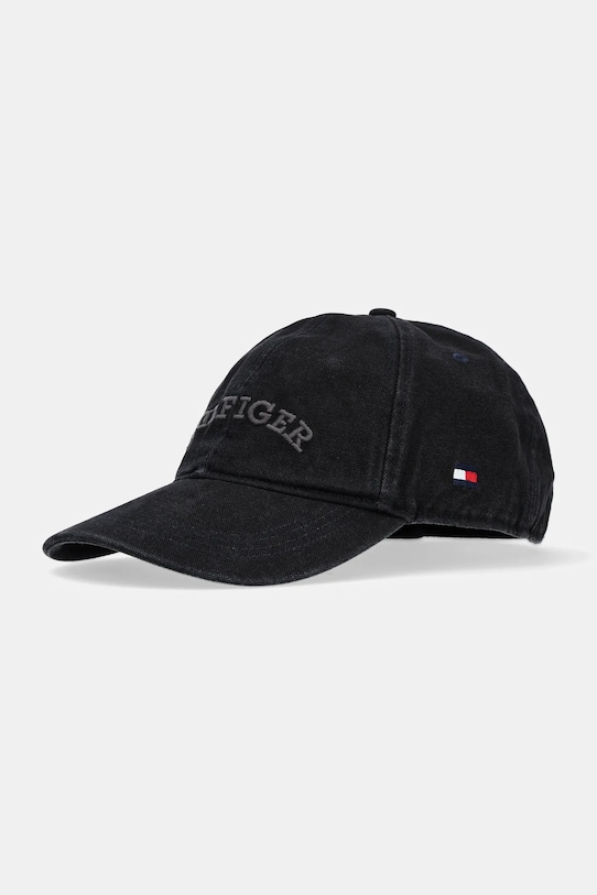 

Хлопковая кепка с козырьком Tommy Hilfiger, черный