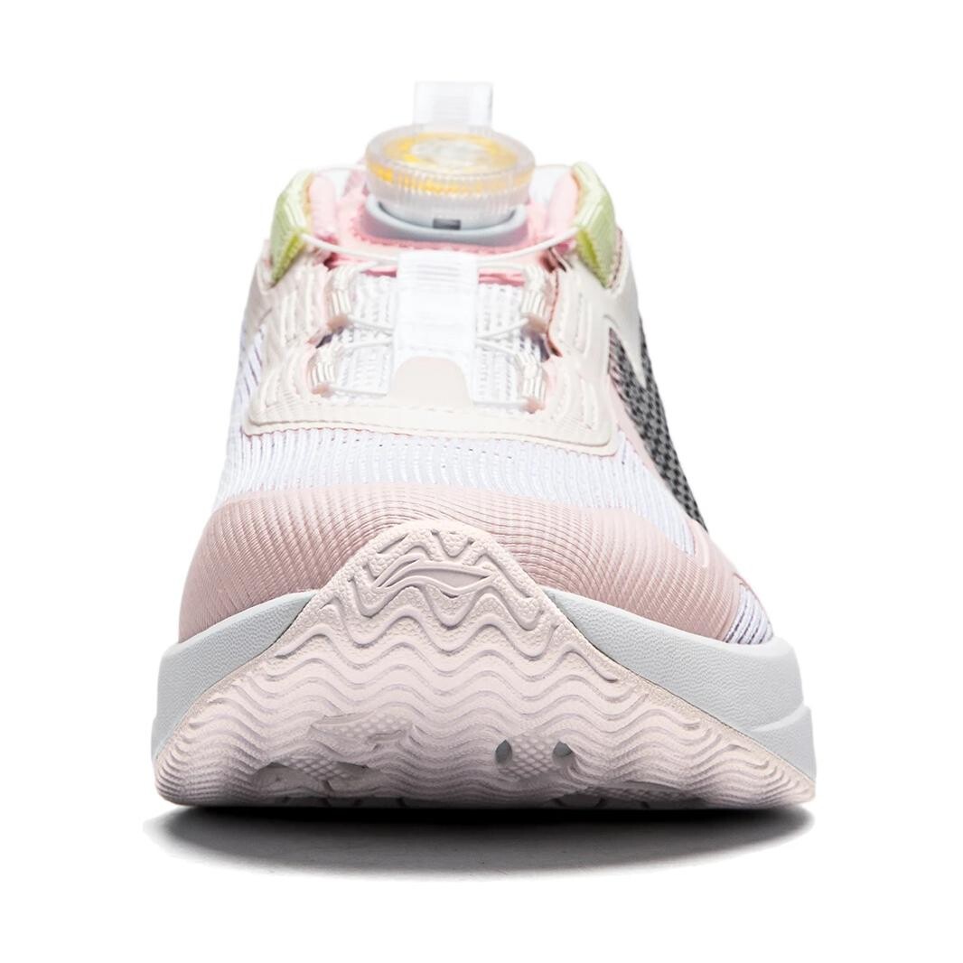 Кроссовки детские Dragonfly Leap V2 GS Low-top Standard Белый/светло-розовый/нежно-абрикосовый Lining Young, розовый — фото 4