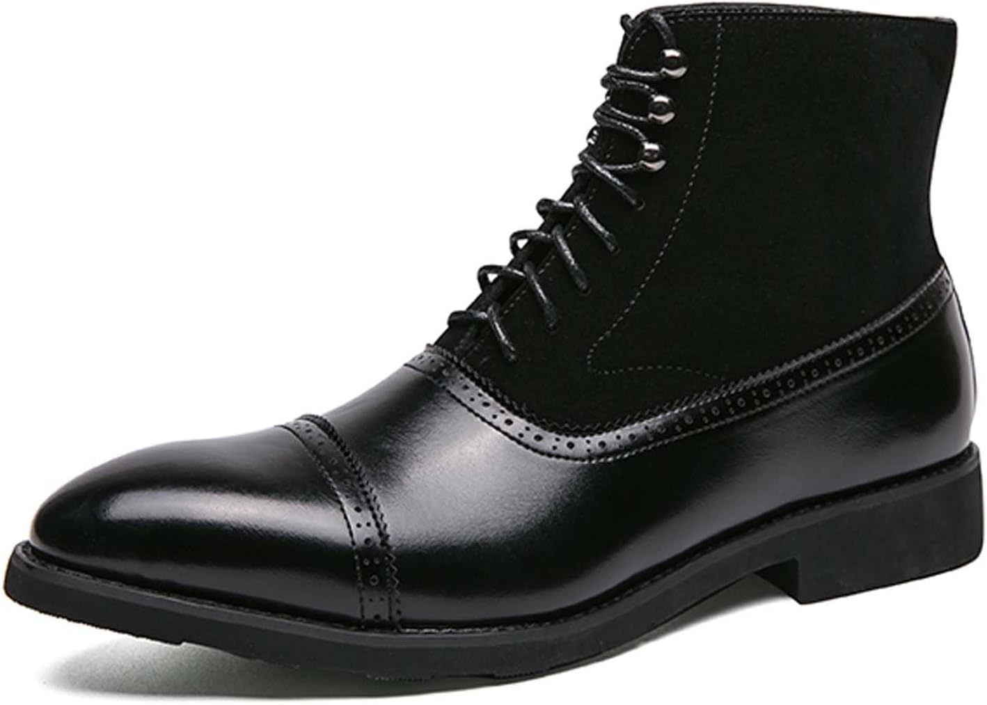 

Мужские ботинки челси: модные остроносые ботинки для делового стиля, повседневной носки, прогулок, офиса, униформы, банкетов, вечеринок, свадебных костюмов, платьев, высокие кожаные ботинки Generic, черный