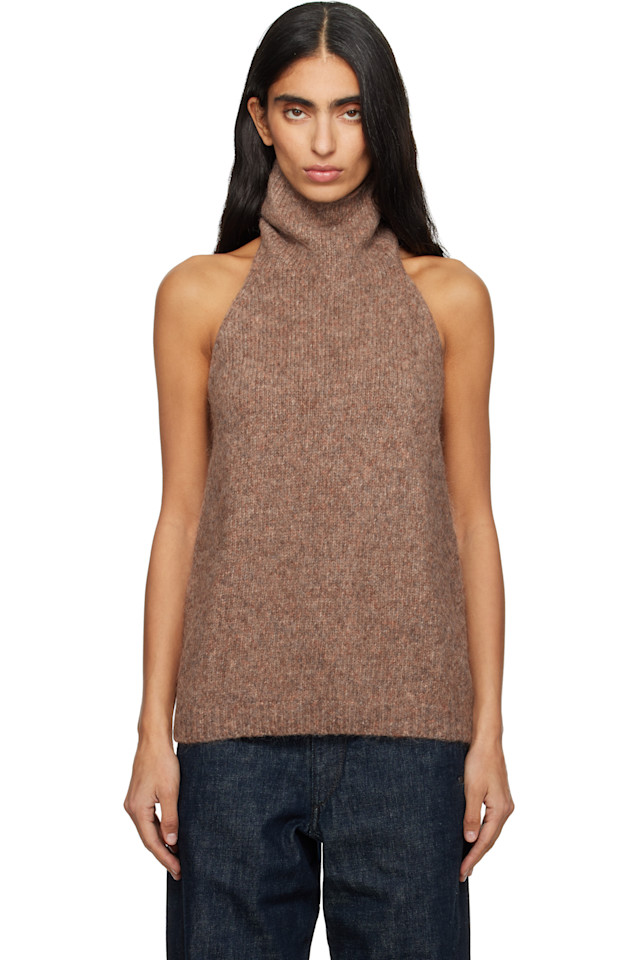 

Lauren Manoogian Бежевый топ-халтер в стиле лофт