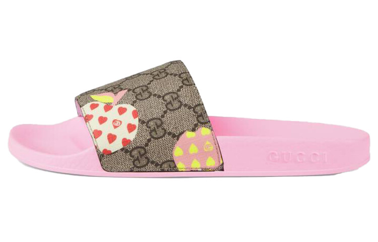 Шлепанцы женские Gucci, красный / зеленый
