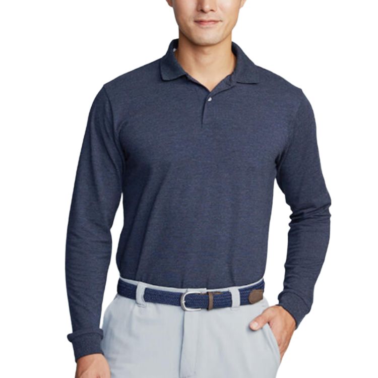 

Футболка поло INESIS MW500 мужская сине-черная DECATHLON