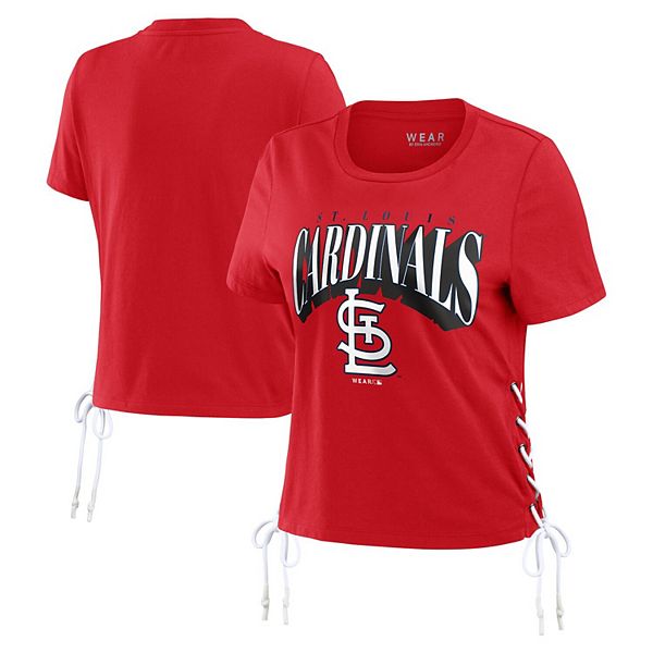 

Женская красная укороченная футболка St Louis Cardinals с боковой шнуровкой Wear By Erin Andrews, Красный, Женская красная укороченная футболка St Louis Cardinals с боковой шнуровкой Wear By Erin Andrews
