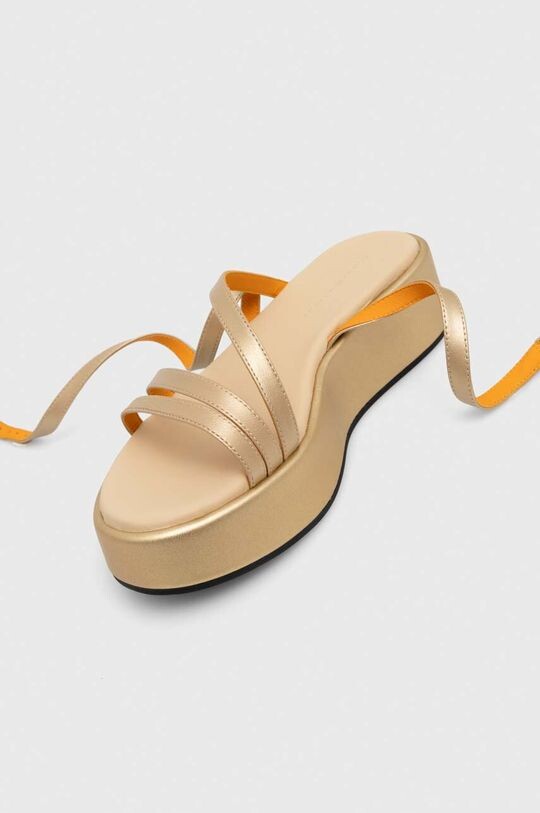 Кожаные сандалии TH STRAP GOLD PLATFORM Tommy Hilfiger, золотой — фото 2
