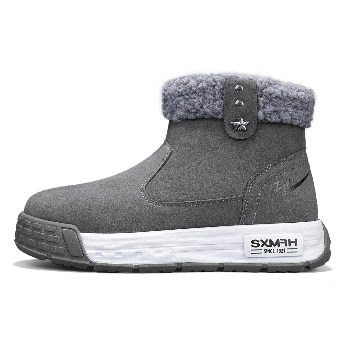 

Короткие зимние ботинки мужские серые Binary, Gray