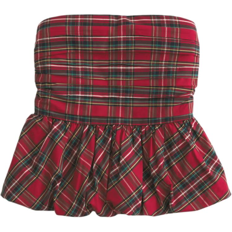 

Hollister Футболка женская красная клетка, Красный, Hollister Футболка женская красная клетка