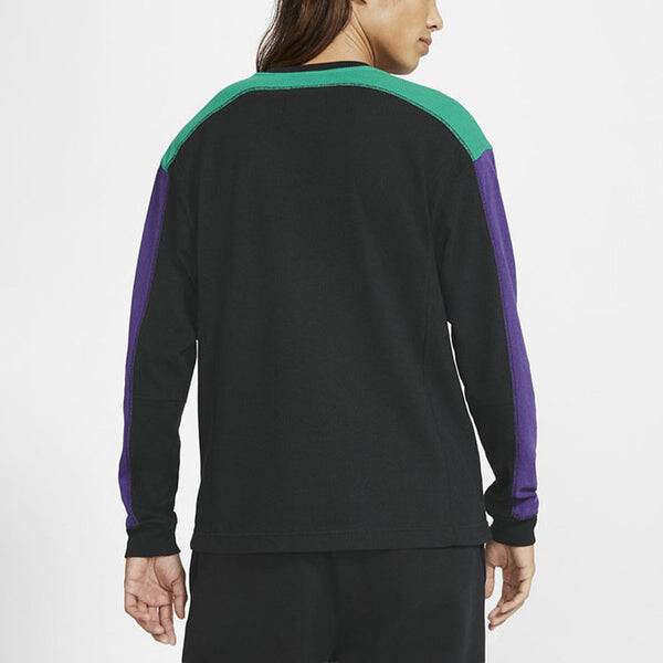 Толстовка Air Jordan Winter Utility Colorblock logo Casual Round Neck Black, черный — фото 3