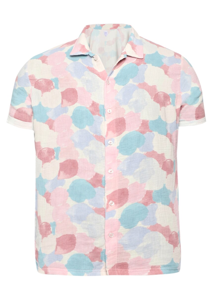 

Рубашка на пуговицах Comfort fit Campus Sutra Miles, розовый