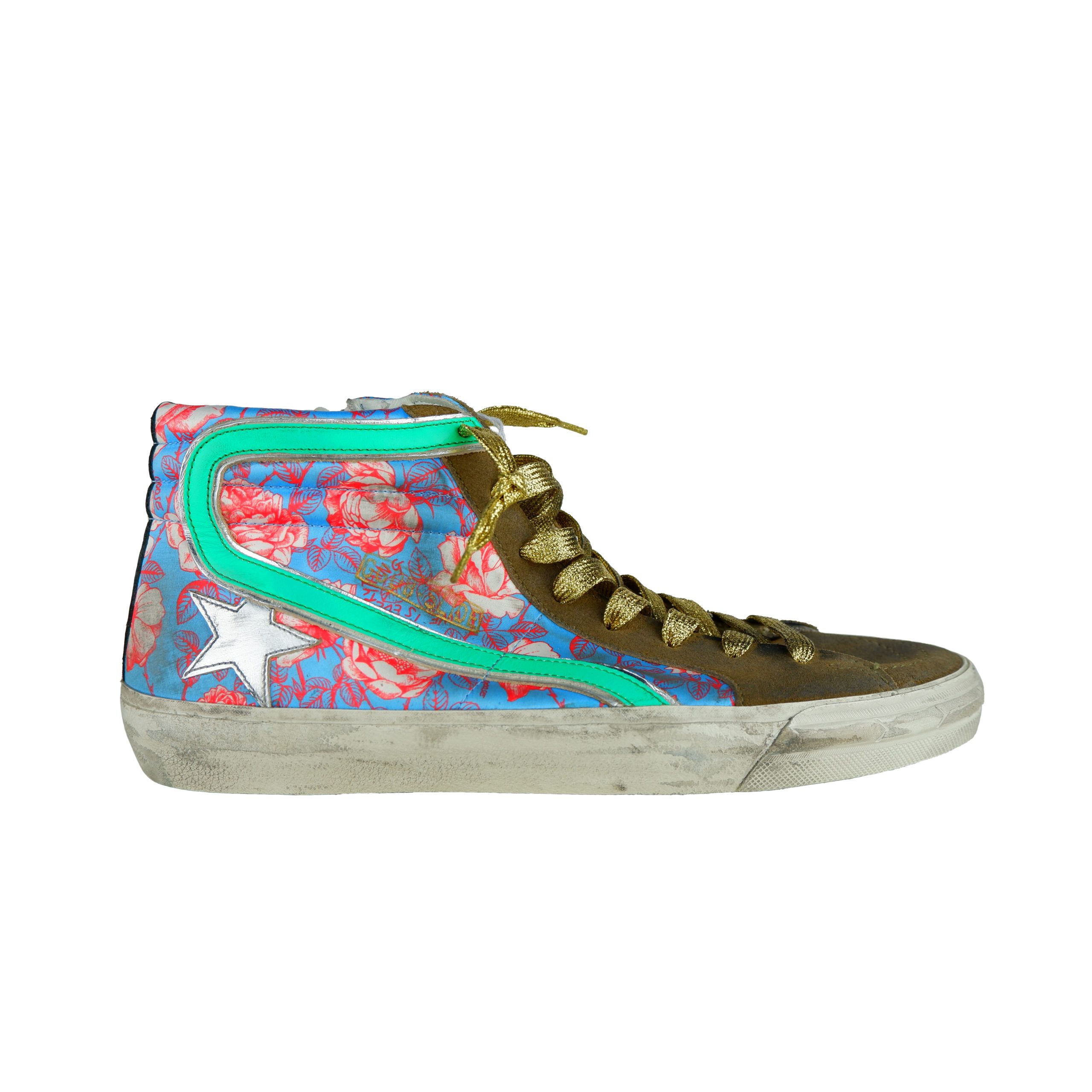 

Разноцветные кожаные мужские кроссовки Golden Goose