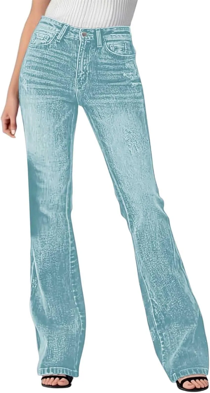 

Джинсы для женщин High Waisted Bootcut TianGiKi