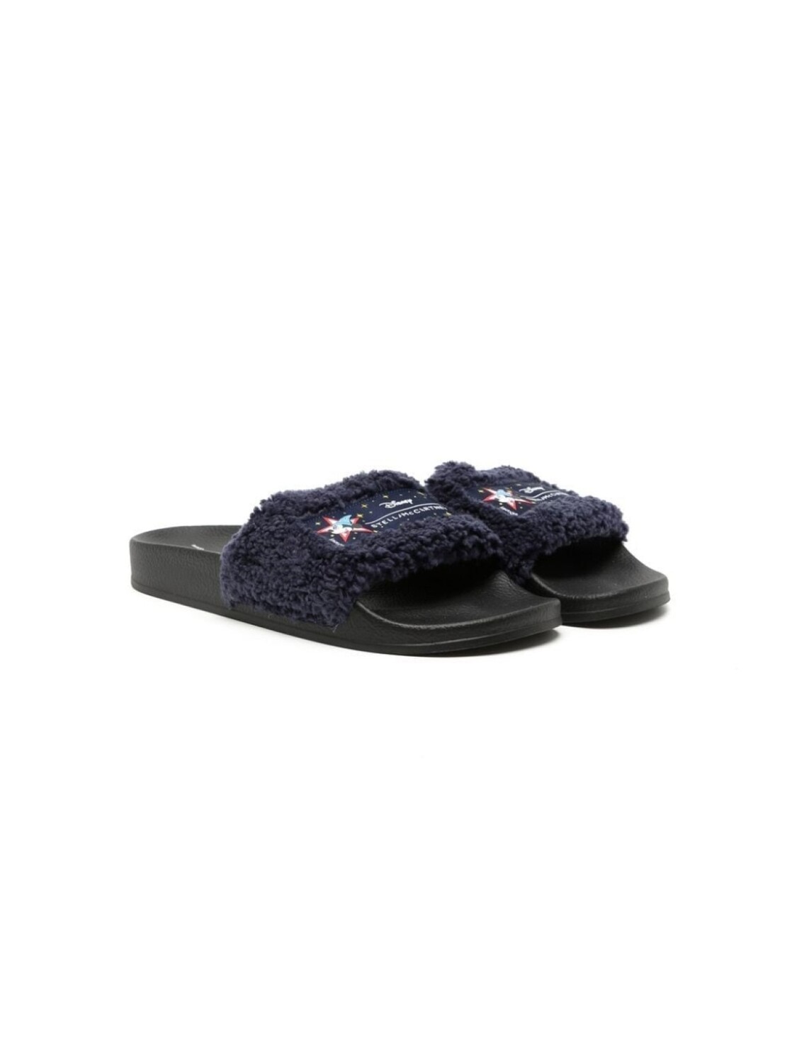 

Stella McCartney Kids шлепанцы с нашивкой-логотипом из коллаборации с Disney, синий
