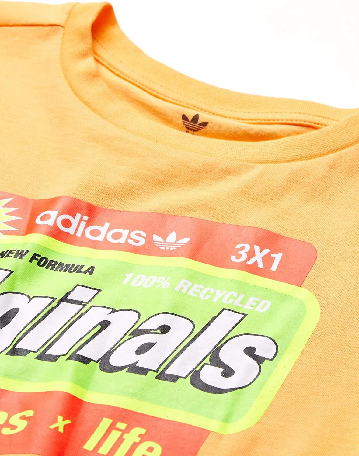 Футболка детская с графическим принтом adidas Originals, цвет Flash Orange/Solar Red/Solar Yellow/Solar Green — фото 2