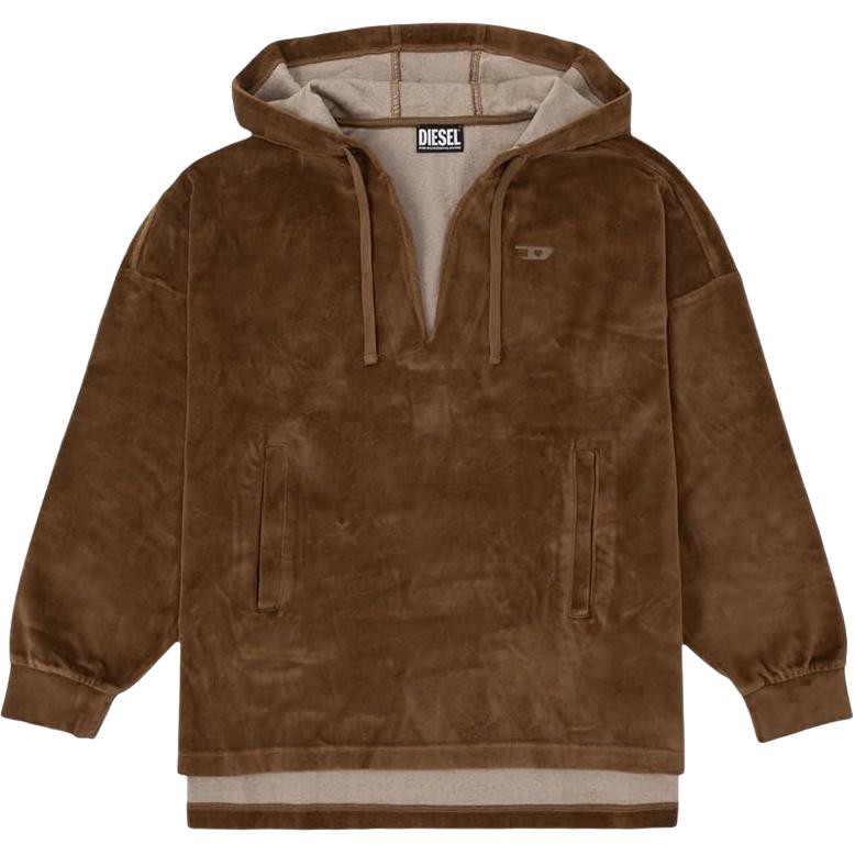 

Diesel Женская толстовка с капюшоном, коричневая, средней и стандартной длины