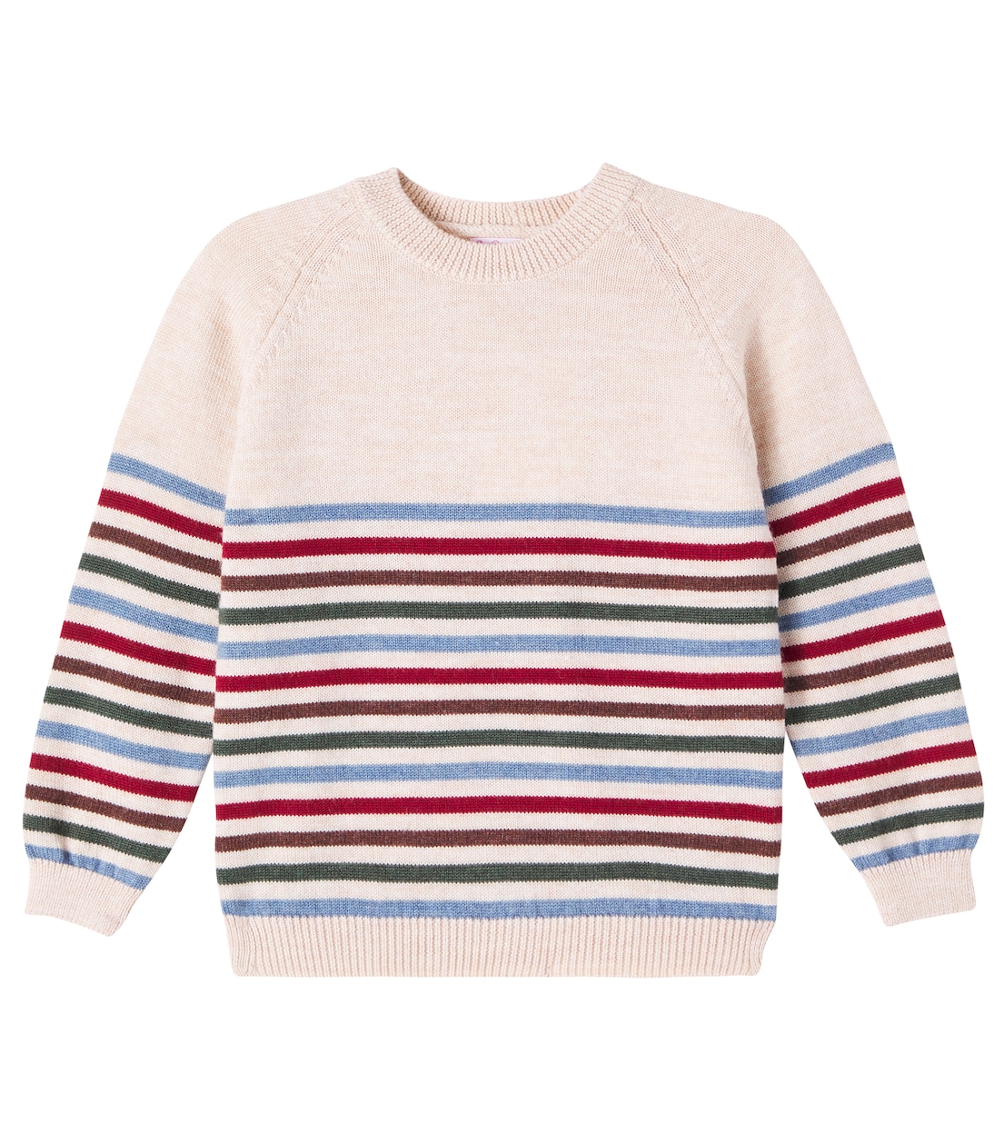 

Свитер из шерсти Curro в полоску La Coqueta, Oatmeal Stripe