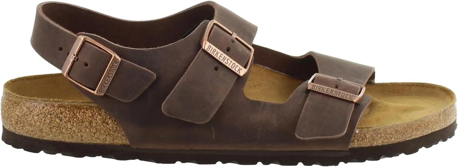 Сандалии Birkenstock Classic Milano унисекс с ремешком на щиколотке для взрослых, коричневый — фото 2