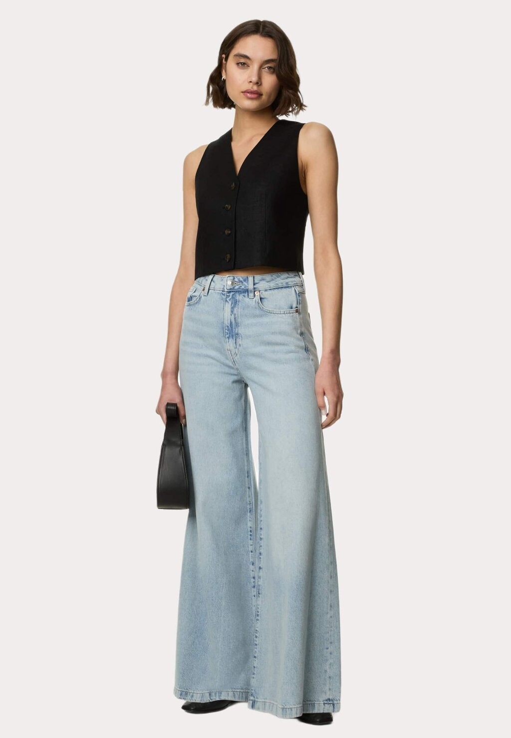 

Расклешенные джинсы Marks & Spencer, светло-голубой