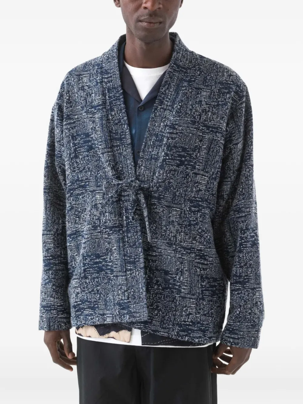 

6242 Рубашка Sashiko с открытыми бретельками спереди Maharishi, синий