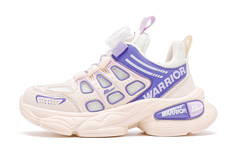 

Детские кроссовки с низким верхом, устойчивые к скольжению и износу WARRIOR, бежевый/розовый/фиолетовый