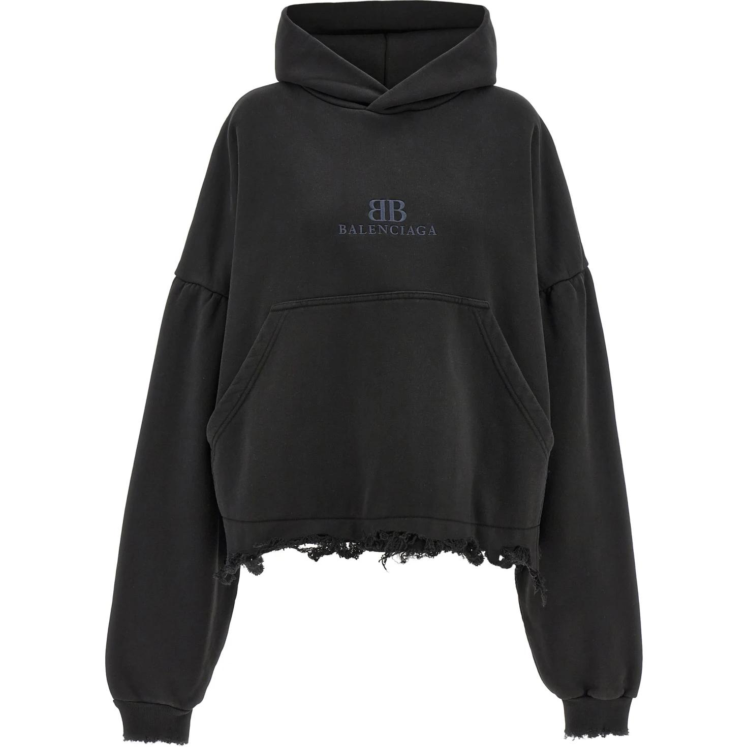 

Худи с принтом логотипа Balenciaga, черный