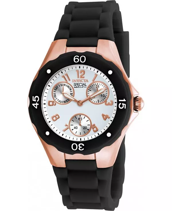 

Женские кварцевые часы-хронограф Angel 18799 с белым циферблатом Invicta, black
