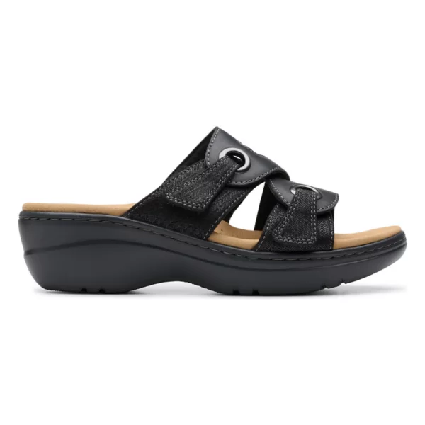 Женские босоножки на танкетке Merliah2 Clarks, цвет black leather — фото 2