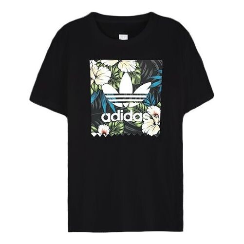 

Футболка originals flowers printing short sleeve black Adidas, черный