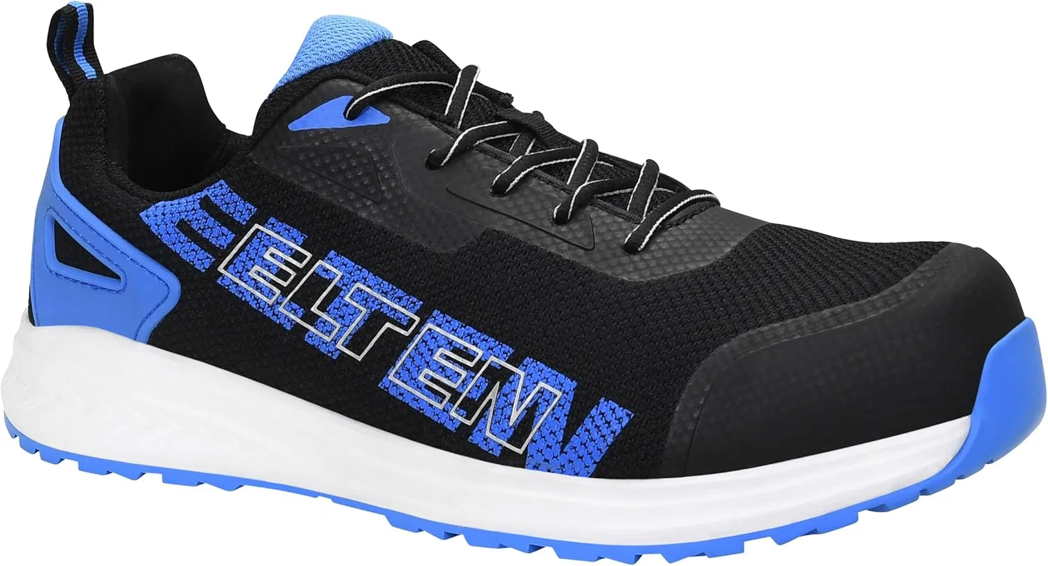 Защитная обувь ELTEN Batis Black-Blue Low ESD S1PL, женская и мужская, текстильная, с композитным защитным носком (легче стального), легкая, спортивная