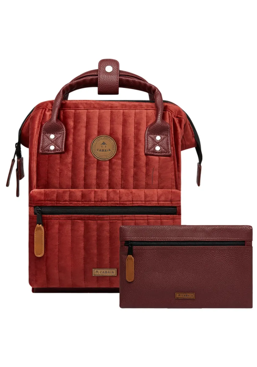 

Рюкзак CABAIA "Adventurer S Quilted", стеганый рюкзак со сменными передними карманами, красный