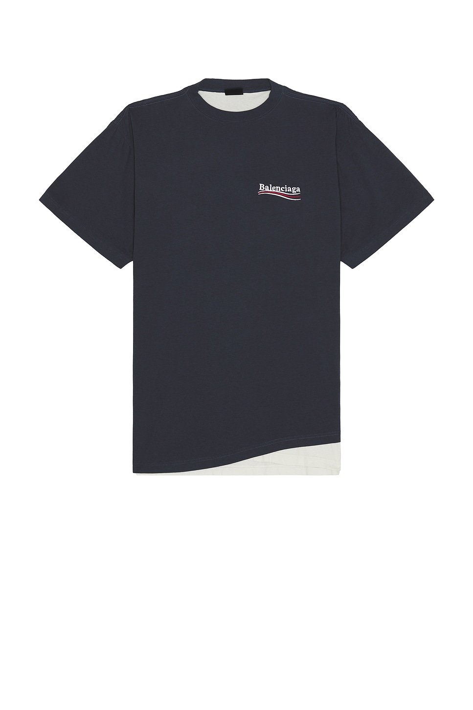 

Топ Двойной Т-образный профиль Balenciaga, Marine Blue, White, & Red
