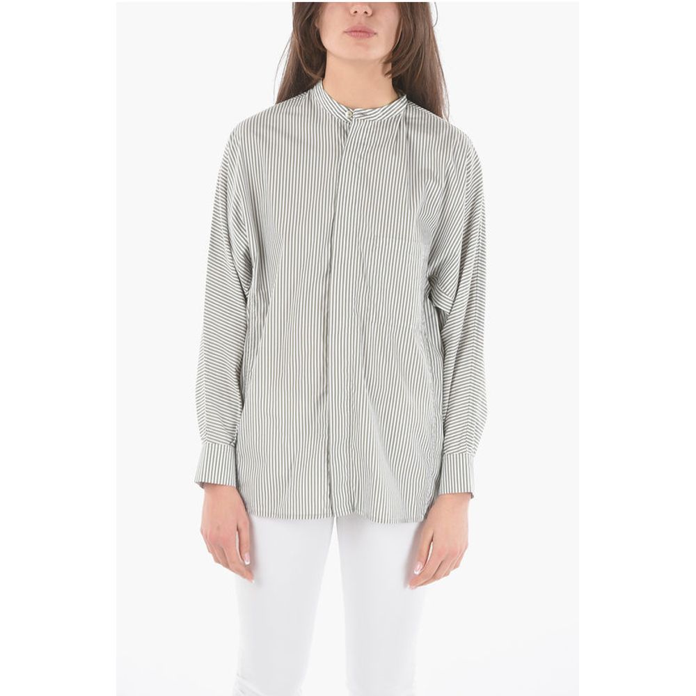 

Полосатая рубашка свободного покроя с нагрудным карманом Woolrich, Gray