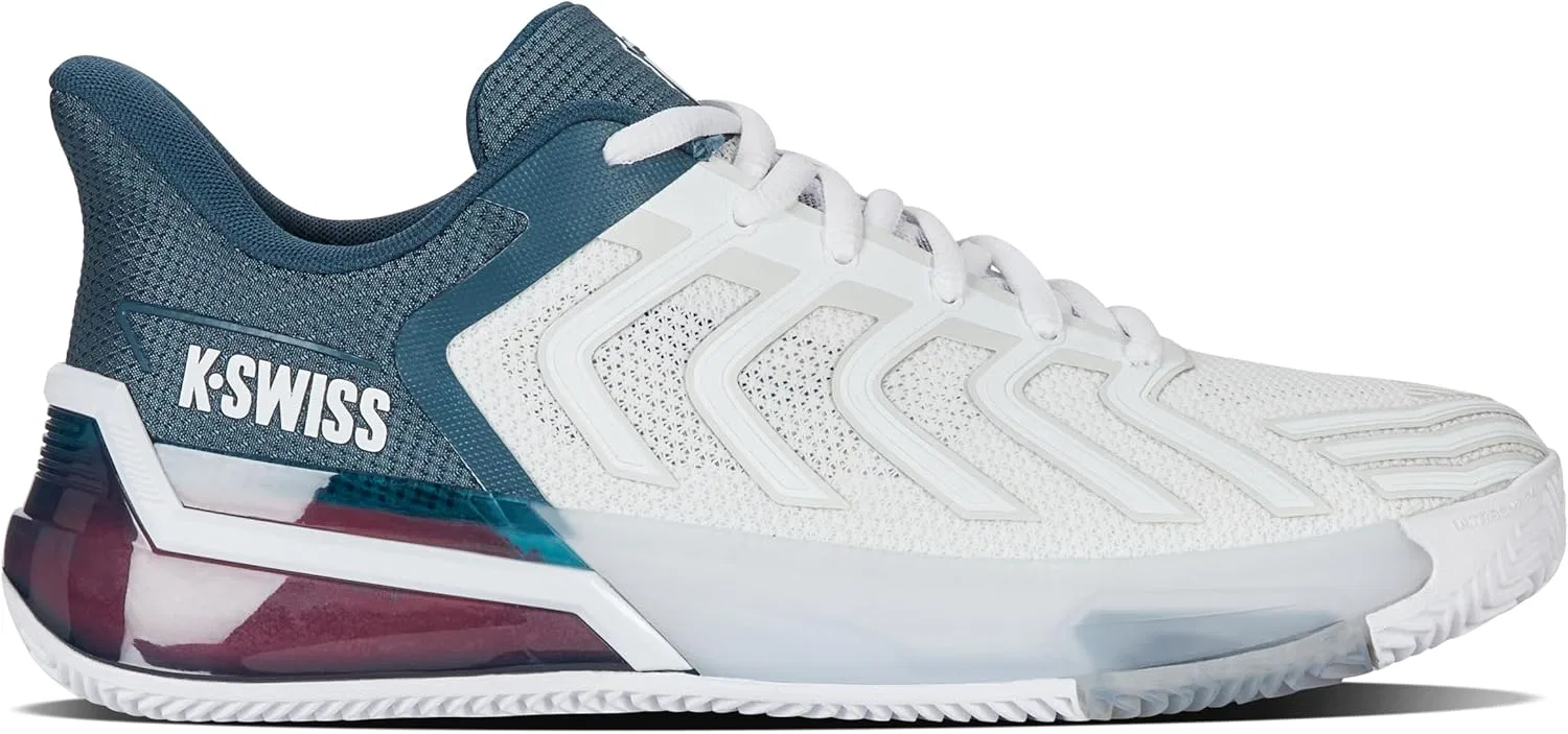 Мужские теннисные кроссовки Ultrashot 4 HB K-Swiss, цвет White/Stargazer/Neon Blaze