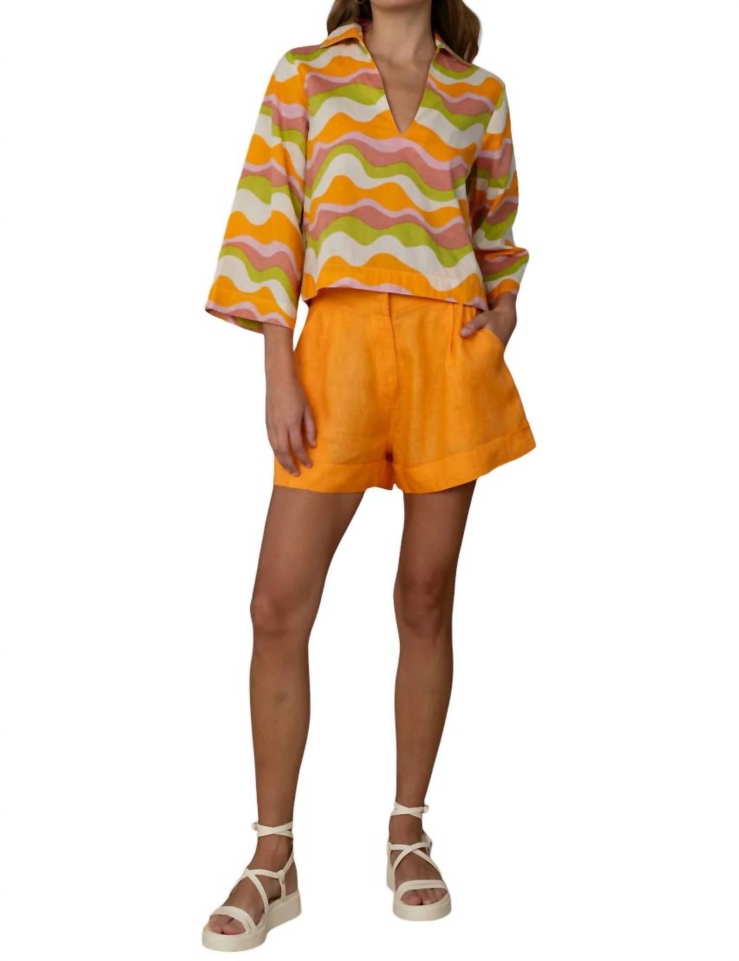 

Шорты саами абрикосового цвета Olivia James the Label, цвет apricot