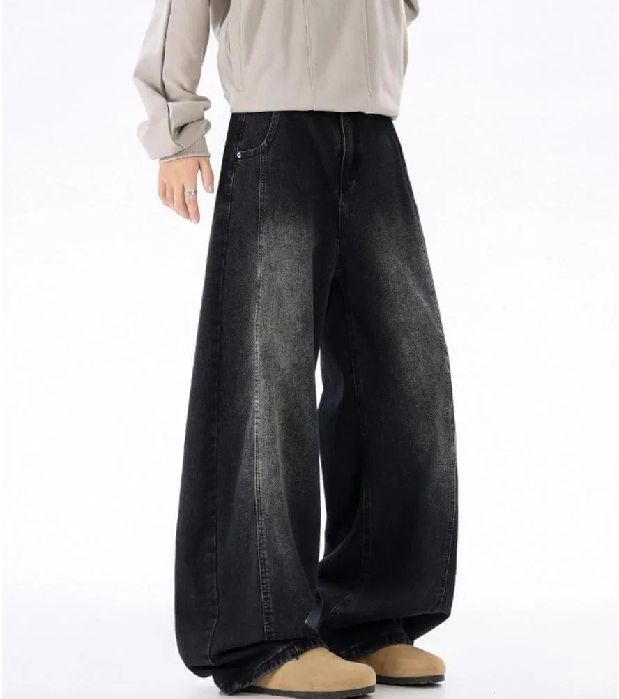 Джинсы свободные, Vintage Washed, Gray — фото 3