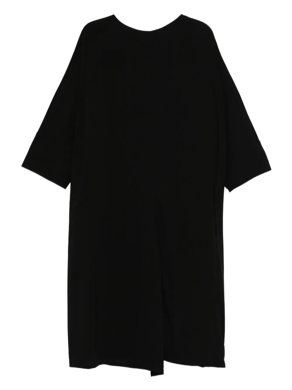 

Платье мини с вырезом-лодочкой и короткими рукавами Yohji Yamamoto, черный