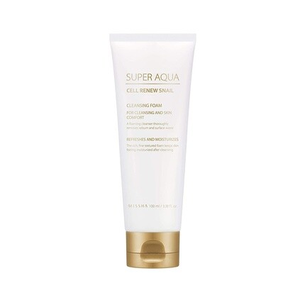 

Super Aqua Cell Renew Очищающая пенка для улиток, Missha