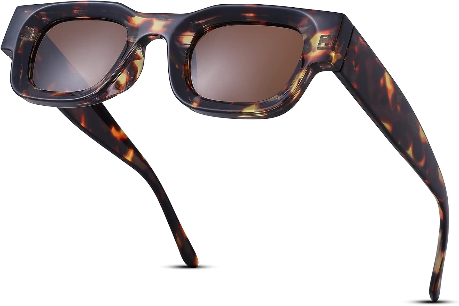 

Солнцезащитные очки Hycredi прямоугольной формы для женщин и мужчин, массивные квадратные поляризованные солнцезащитные очки в стиле ретро 90-х, защита UV400, C7* Tortoise/Brown