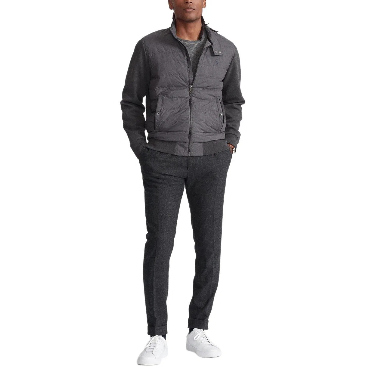 Пуховик Puffer Jacket Polo Ralph Lauren серый — фото 4
