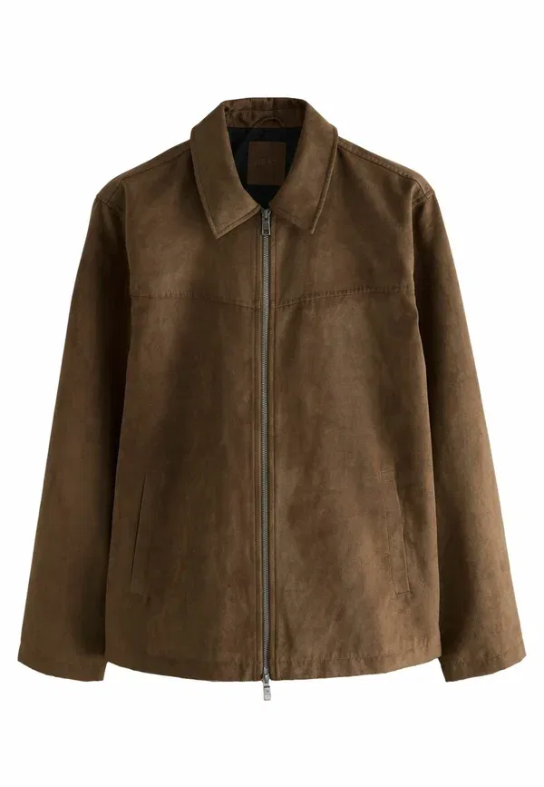 Куртка Harrington из искусственной кожи Regular Fit, Next, цвет светло-коричневый