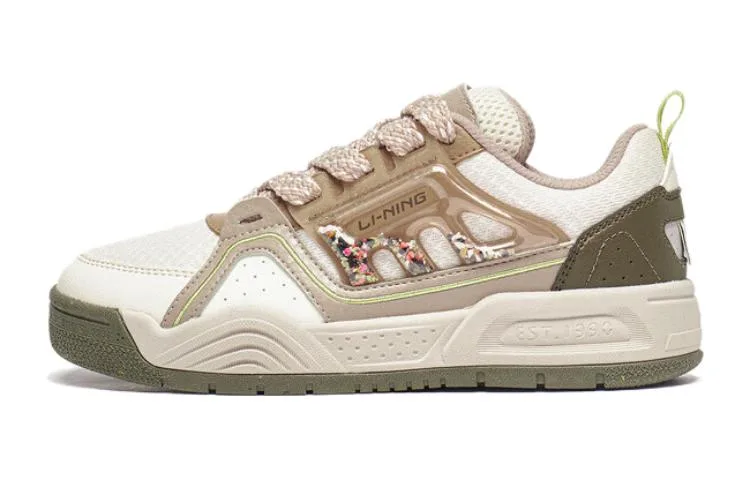 YOUNG Li-Ning YOUNG удобные противоскользящие амортизирующие низкие детские скейтерские кроссовки white