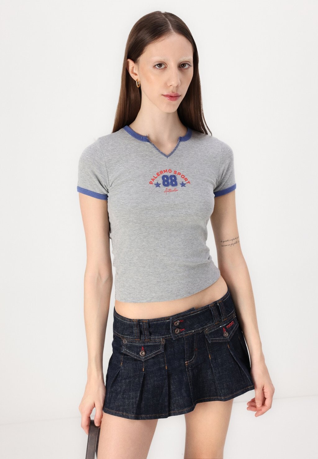 

Мини-юбка ROSE MINI KILT BDG Urban Outfitters, синий