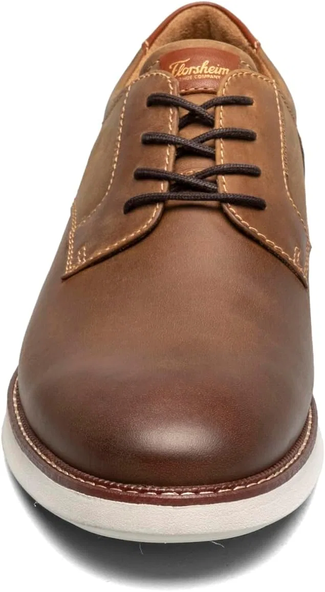 Мужские оксфорды Florsheim Lanciano с гладким носком, Brown Crazy Horse — фото 2