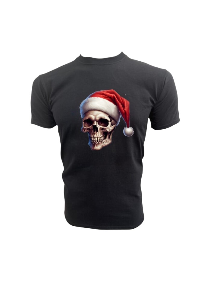 

Футболка PAULGOS Herren T-Shirt, Totenkopf Weihnachten, черный